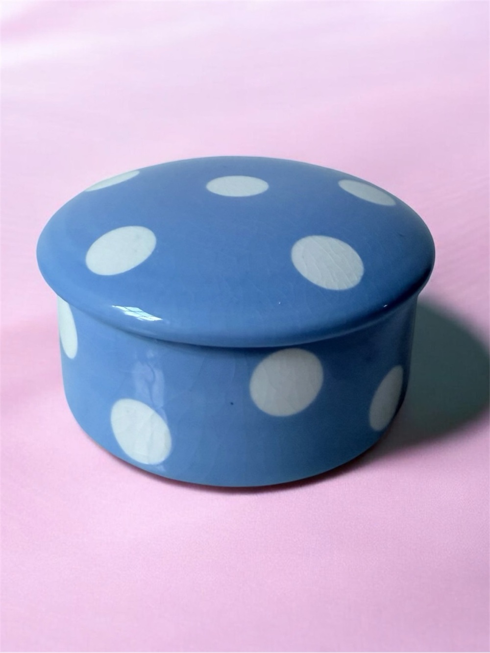 Hallmark White and Light Blue Ceramic Trinket Dish